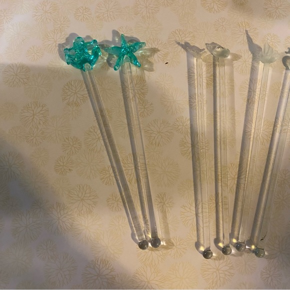Vintage hand blown glass & mixed lot of stir sticks , swizzle sticks - Picture 4 of 5